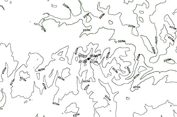 Pen-y-Fan neighbourhood contours