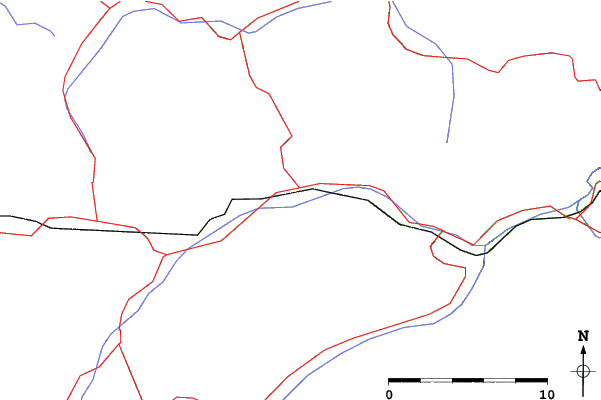 Roads and rivers close to Pettneu