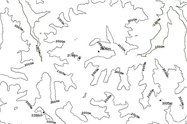 Piau Engaly neighbourhood contours