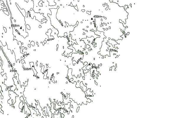 Romme Alpin neighbourhood contours