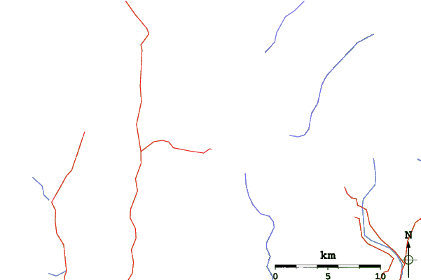 Roads and rivers close to Roundhill
