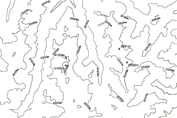 Saas Fee neighbourhood contours