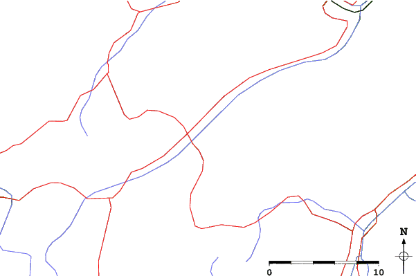 Roads and rivers close to Samnaun