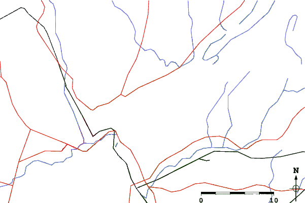 Roads and rivers close to Shawnee Mountain Ski Area