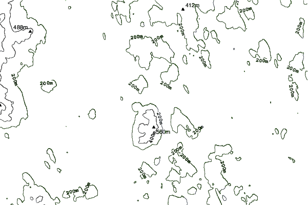 Shawnee Peak neighbourhood contours