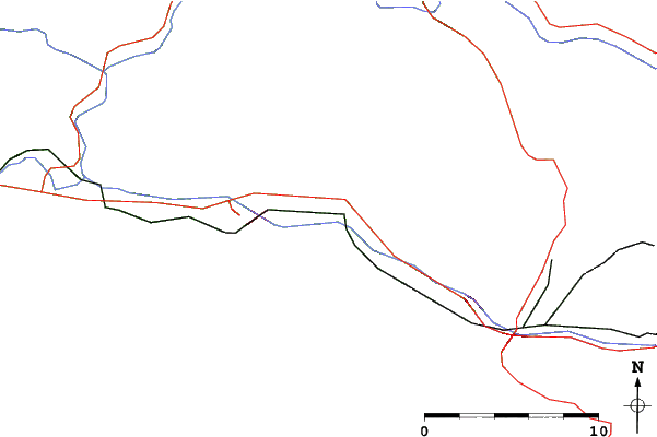 Roads and rivers close to Silver Mountain