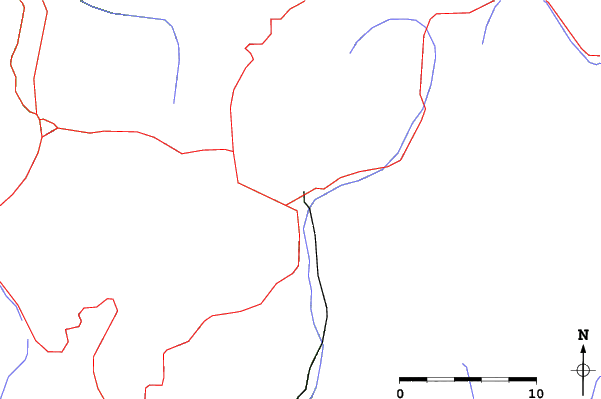 Roads and rivers close to Silverton Mountain