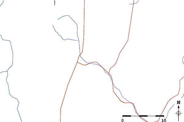 Roads and rivers close to Ski Rio