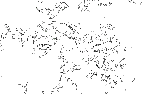 Ski Park Samubiki neighbourhood contours