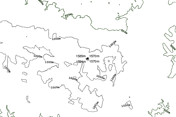 Sněžka neighbourhood contours