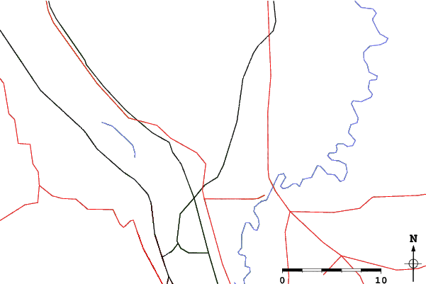 Roads and rivers close to Snow Creek