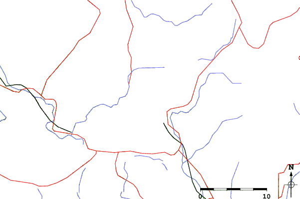 Roads and rivers close to Snow Wave Park Shiratori Kogen