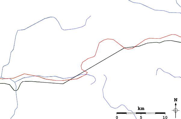 Roads and rivers close to Stevens Pass