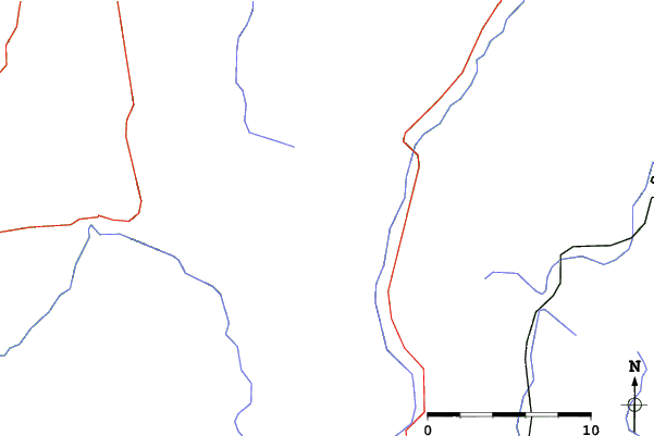 Roads and rivers close to Sugarbush