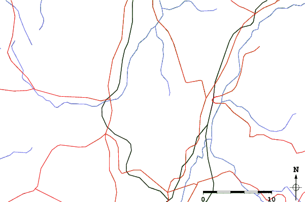 Roads and rivers close to Tangram Ski Circus