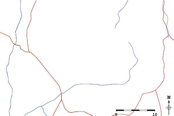 Roads and rivers close to Taos