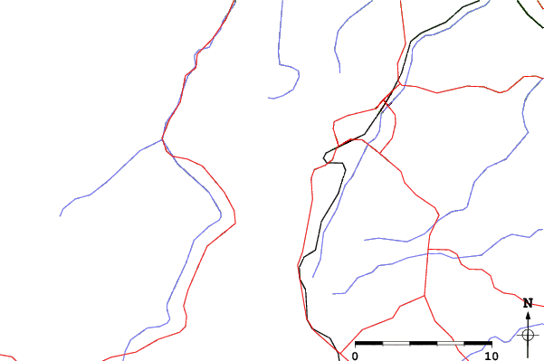 Roads and rivers close to Terry Peak