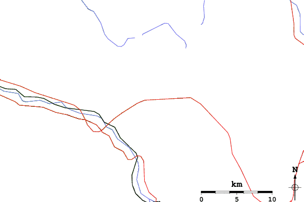 Roads and rivers close to Vail