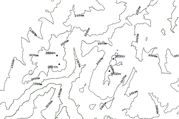 Vaujany neighbourhood contours