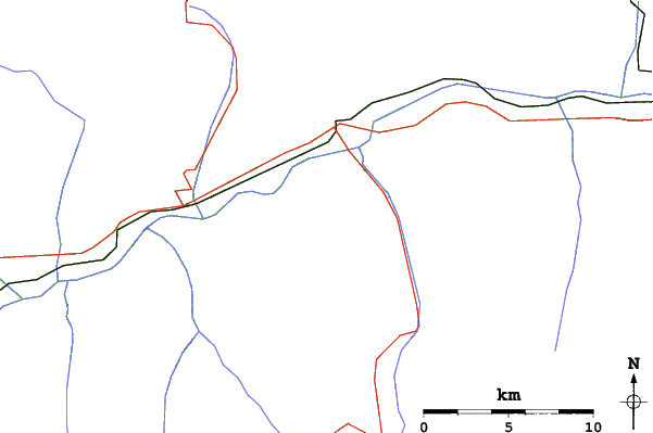 Roads and rivers close to Vercorin