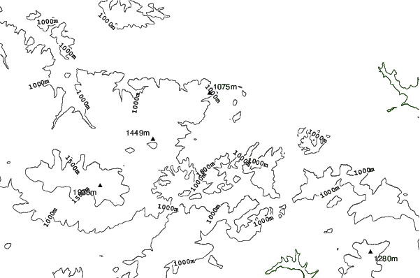 Vernár - Studničky neighbourhood contours