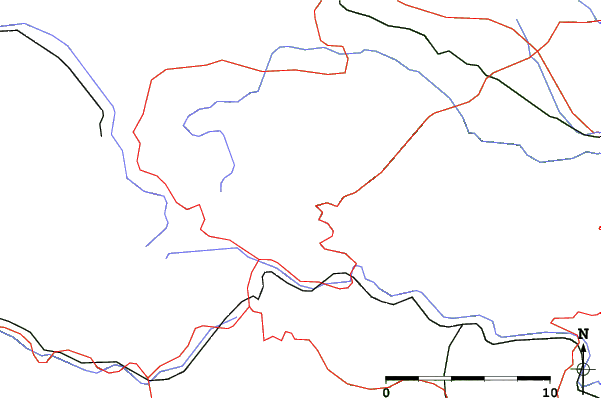 Roads and rivers close to Vernár - Studničky