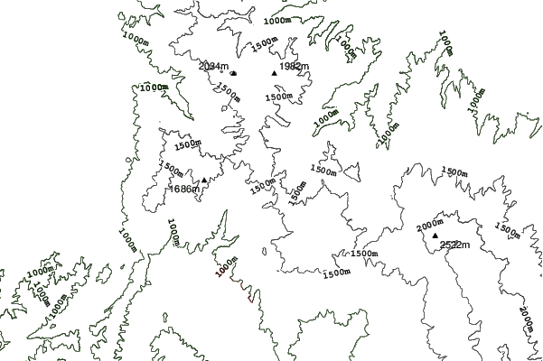 Wada Toge neighbourhood contours