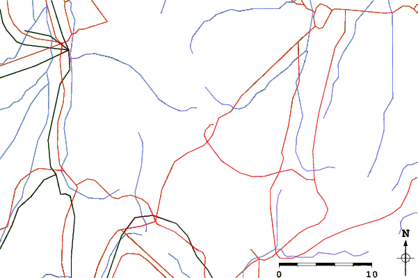 Roads and rivers close to Wada Toge