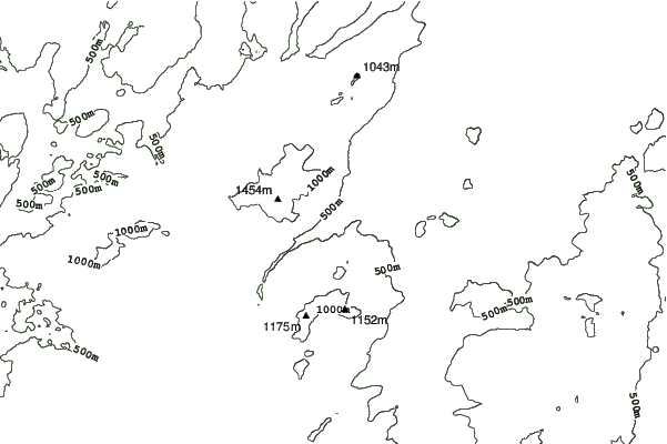 Whiteface Mountain (Lake Placid) neighbourhood contours