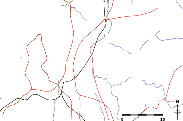 Roads and rivers close to Yogo Kogen