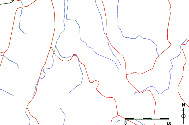 Roads and rivers close to Yudonosan