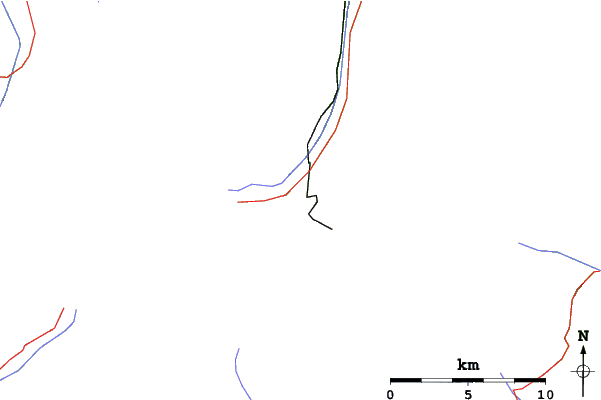 Roads and rivers close to Zermatt